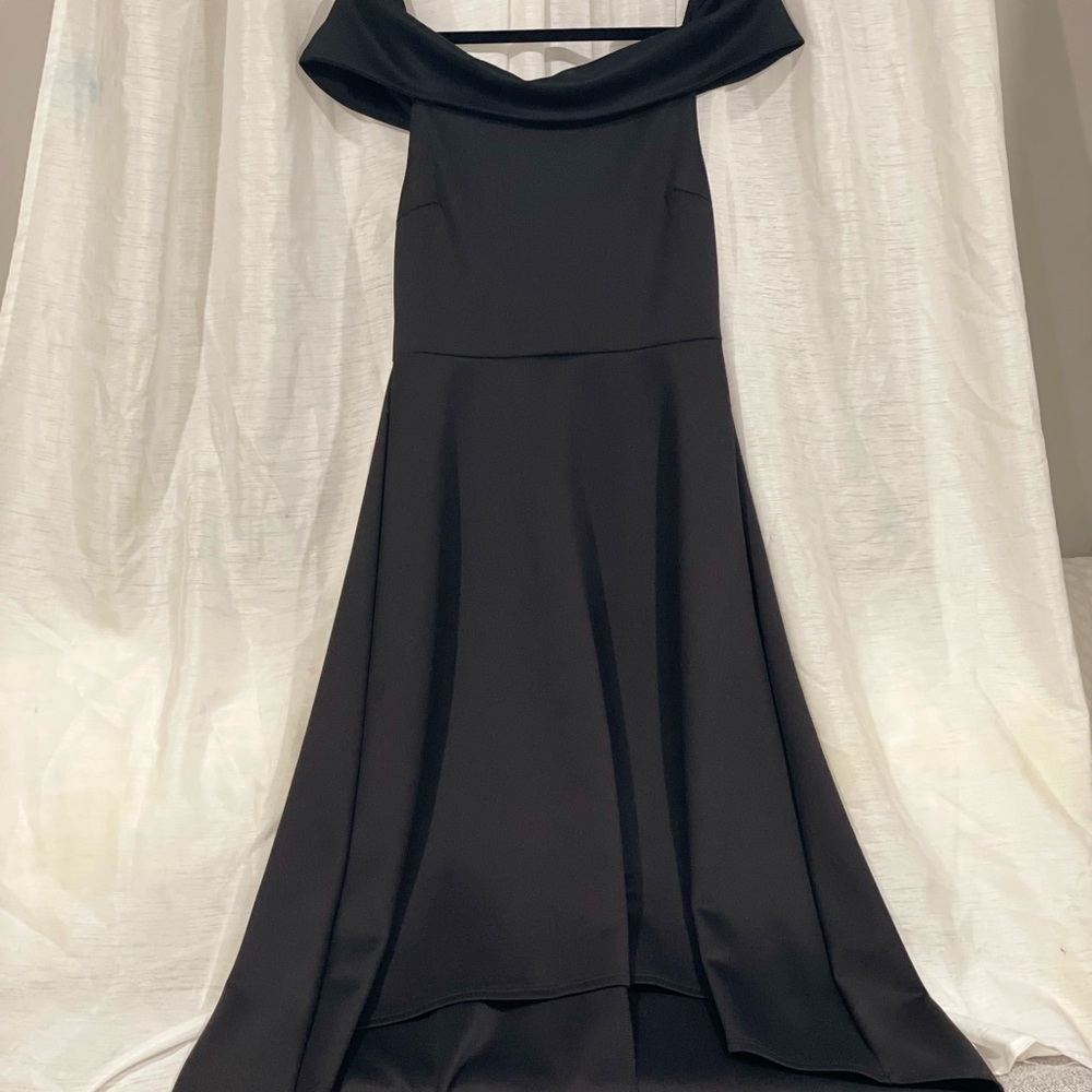 High low black dress